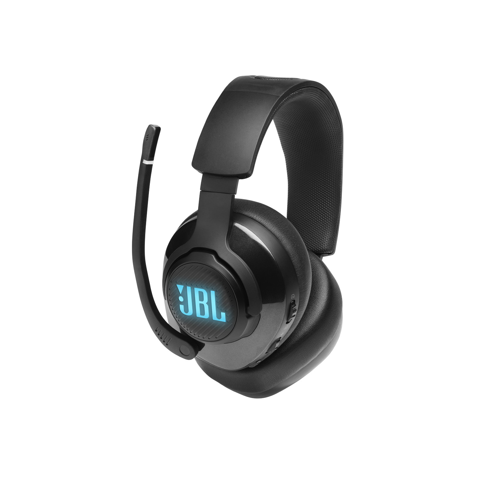 JBL Quantum 400 - Black - USB over-ear PC gaming headset with game-chat dial - Detailshot 2